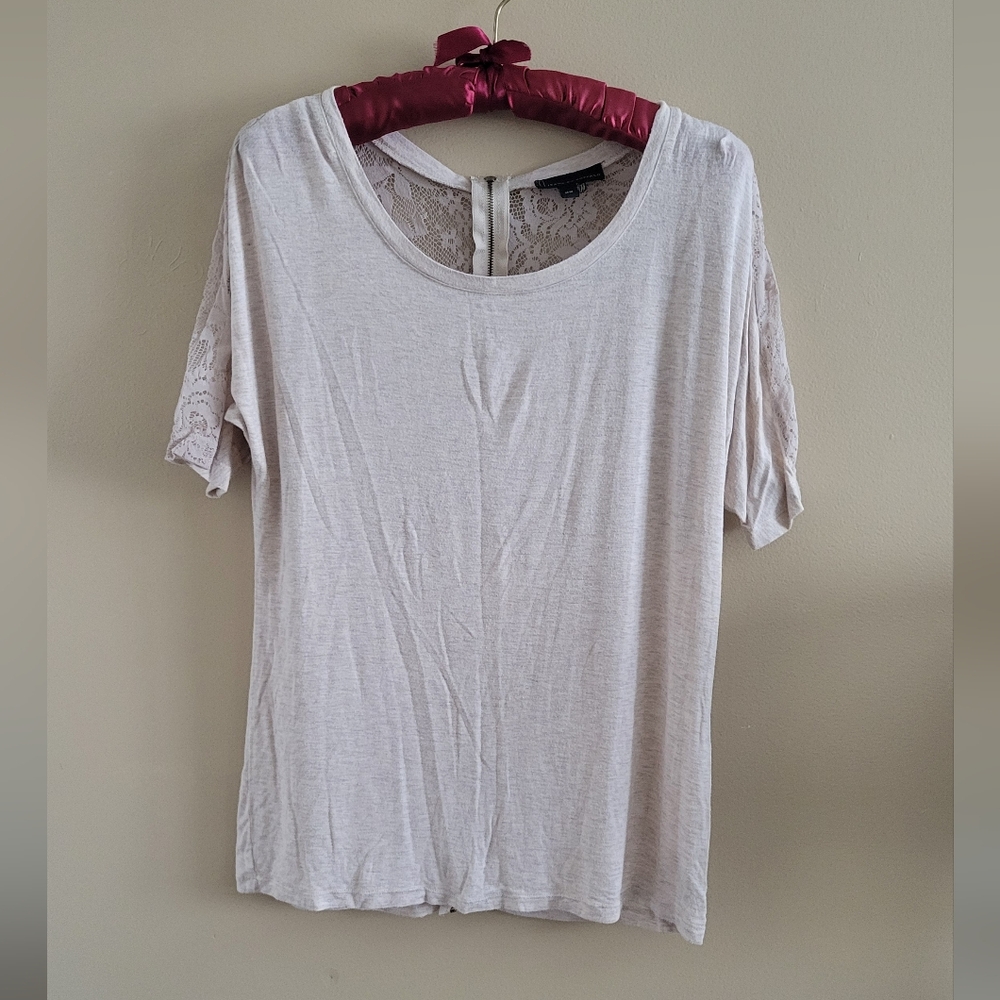 Buffalo David Bitton | Cream Lace Short Sleeve Boho-Chic